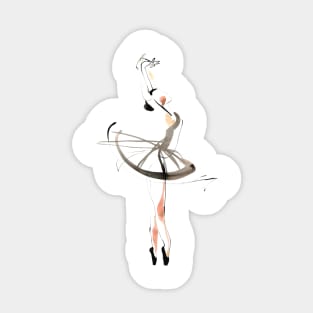 Ballerina Dance Drawing Sticker